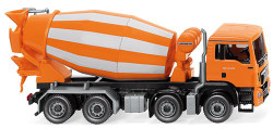 Wiking 068148 MAN TGS Euro 6/Liebherr Concrete Mixer Orange HO