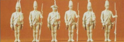 Preiser 57809 Prussians (1756) Various (6) Unpainted Figures 1:24