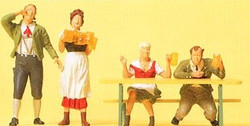 Preiser 65345 In the Beer Garden (4) Figure Set O Gauge