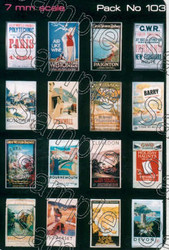 Tiny Signs O103 GWR Travel Posters Small O Gauge