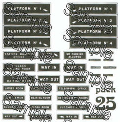 Tiny Signs OO25 Early Station Signs OO Gauge