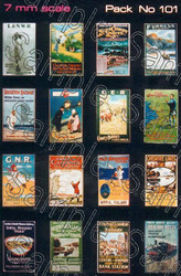 Tiny Signs O101 Pre-Grouping Travel Posters Small O Gauge