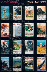 Tiny Signs O107 SR Travel Posters Small O Gauge