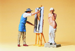 Preiser 45095 Artist with Model Figure Set G Gauge