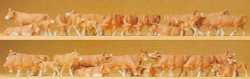 Preiser 14409 Brown Cows (30) Standard Figure Set HO