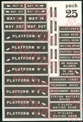 Tiny Signs O25 Early Station Signs O Gauge