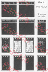 Tiny Signs O120 GWR Poster Boards O Gauge