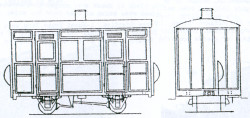 Dundas Models DM29 4 Wheel Coach 2 Compartments OO9 Gauge