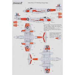 Xtradecal 72115 Gloster Meteor F.TT F.8 Dayglo Orange Stripes 1:72 Decals A04064