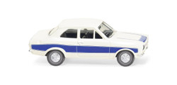 Wiking 020306 Ford Escort White/Blue Stripe 1968-74 HO