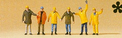 Preiser 79142 Workers in Protective Clothes (6) Figure Set N Gauge