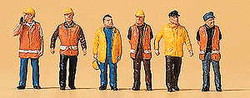 Preiser 79154 Workers in Protective Clothes (6) Figure Set N Gauge