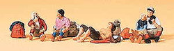 Preiser 79159 Wanderers Resting (6) Figure Set N Gauge