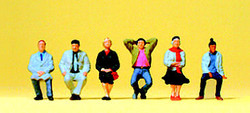 Preiser 79213 Passengers Seated (6) Figure Set N Gauge