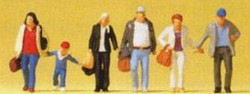 Preiser 79192 Travellers Walking (6) Figure Set N Gauge