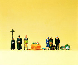Preiser 79193 Protestant Funeral Scene (6) Figure Set N Gauge