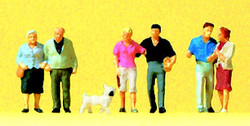 Preiser 79209 Couples (3x2) and Dog Figure Set N Gauge