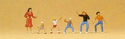 Preiser 79063 Riding on Roundabout (6) Figure Set N Gauge