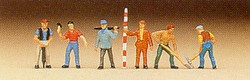 Preiser 79030 Road Workers (6) with Tools Figure Set N Gauge