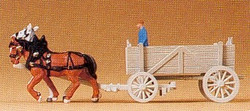 Preiser 79475 Horse Drawn Box Wagon N Gauge