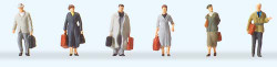 Preiser 79219 Travellers Walking Era III (6) Figure Set N Gauge