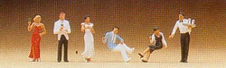 Preiser 79038 Party Guests (5) and Waiter Figure Set N Gauge