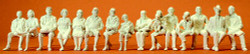 Preiser 63001 Seated Passengers (15) Unpainted Figures Gauge 1