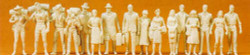 Preiser 65600 Passengers/Passers By/Travellers (16) Unpainted Figures O Gauge