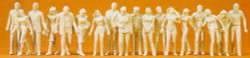 Preiser 65601 Passers By (18) Unpainted Figures O Gauge