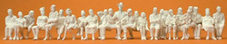 Preiser 65602 Seated Passengers (24) Unpainted Figures O Gauge
