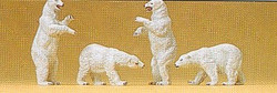 Preiser 79716 Circus Polar Bears (4) Figure Set N Gauge