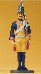 Preiser 54122 Prussian (1756) 7 Grenadier Standing Gun Shouldered Figure 1:24