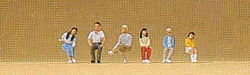 Preiser 79083 Youths Seated (6) Figure Set N Gauge