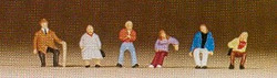 Preiser 79054 Seated Persons (6) Figure Set N Gauge
