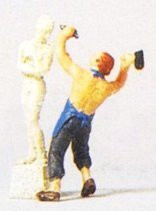 Preiser 29032 Sculptor with Sculpture Figure HO