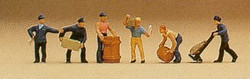 Preiser 79016 Delivery Men (6) with Loads Figure Set N Gauge