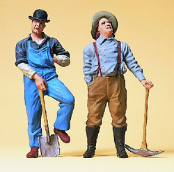 Preiser 45101 Track Workers Circa 1900 (2) Figure Set G Gauge