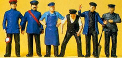 Preiser 45153 Railway Personnel (6) Standard Figure Set G Gauge