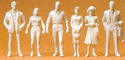 Preiser 45178 Passers By (6) Unpainted Figures G Gauge