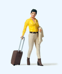 Preiser 45525 Traveller with Wheeled Suitcase Figure G Gauge