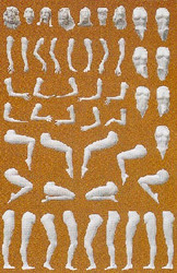 Preiser 45901 Eve Combination Kit (6) Unpainted Figures G Gauge