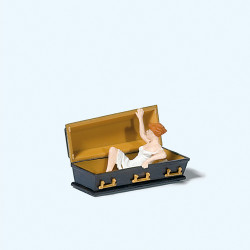 Preiser 29112 Female Vampire Holding Coffin Lid Figure HO