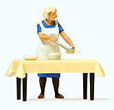 Preiser 28130 Housewife at the Table Serving Dinner Figure HO