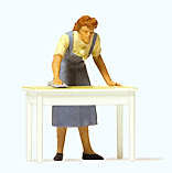 Preiser 28134 Housewife Cleaning the Table Figure HO