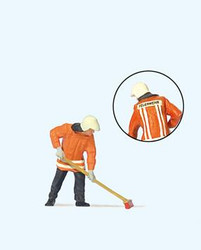 Preiser 28198 Fireman Sweeping Figure HO