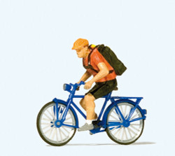 Preiser 28175 Bicycle Courier Figure HO