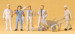 Preiser 14144 Building Workers (5) and Accessories Standard Figure Set HO