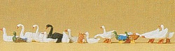 Preiser 14167 Ducks/Geese/Swans (15) Standard Figure Set HO