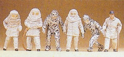 Preiser 14205 Firemen in Chemical Suits (6) Standard Figure Set HO