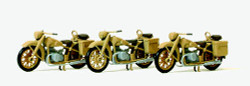 Preiser 16572 German Reich 1939-45 VMW R12 Motorcycles (3) Kit HO